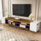 Lexiou Mobile TV moderno, effetto legno, lunghezza 180 cm (bianco)