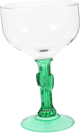 MUCKLILY Glas Weinpokal Transparent Kaktus Design Einzigartiger Cocktail Margarita-glasbecher Mit Hohem Stiel Für Haushalt Und Stilvolle Getränke