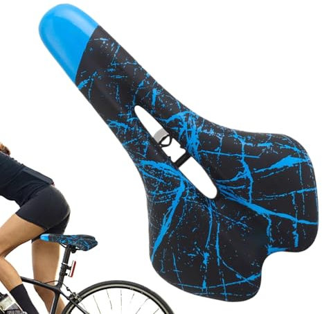 Sella Per Bicicletta - Imbottitura Morbida con Design Stampato - Struttura Forata, Ammortizzante e Traspirante per Uomo e Donna, Ideale per Strada e Montagna