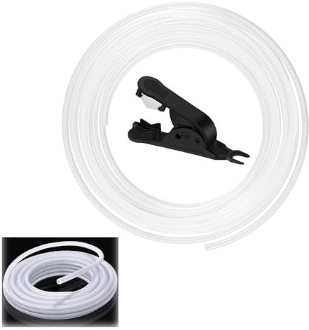 PTFE Schlauch 10m mit Cutter, Ptfe Schlauch 4mmx2,5mm für 3D Drucker, Kompatibel mit Bambu Lab A1 Mini/A1/P1P/P1S/X1C/AMS/P1/X1-Serie & Creality K1/K1 Max/Ender 3 V3 3D-Druckern - 1,75mm Filament