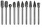 Mrchrogge Kit de brocas de metal duro, brocas para metal y madera, brocas de madera para taladro, accesorios de carburo, herramienta multifuncional para tallar (Single Thread)