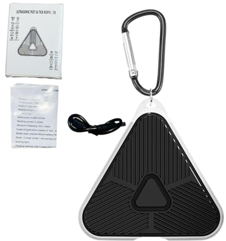Genérico Ultrasonic Repeller - Indoor Device, Rechargeable Fly Blocker | Noise Free Control, Electronic for Camping, Hiking, Dorm