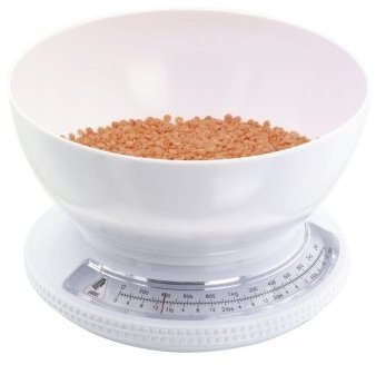 Judge Kitchen Traditional Compact White Bowl Scale, 2.2kg, Dishwasher Safe