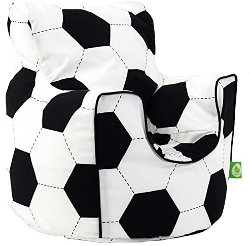 Baumwolle Fußball Sitzsack Arm stuhl mit Bohnen Kind Größe