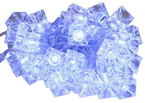 LED Lichterkette Würfel 6,5 m 50 LED blau Außen IP44 Partylichterkette Partylicht Partybeleuchtung Partyleuchte Strahler
