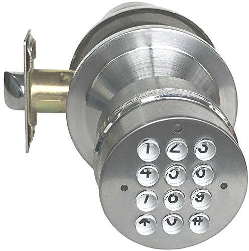 SoHoMiLL SHL-1320-620 Door Knob, Satin Nickel, keypad knob Length: 3 1/4 inch