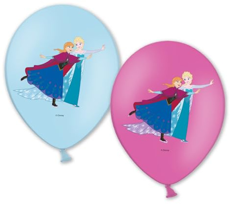 Amscan 999235 - 6 Latexballons Frozen, Durchmesser 27,5 cm, Dekoration, Luftballon, Prinzessinnen, Geburtstag, Themenparty