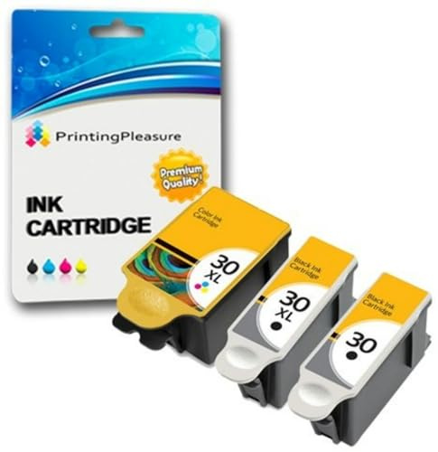 Ink Cartridges,30XL High Capacity Non Oem replacement Compatible for Kodak C100,C110,C115,C300,C310,C315,C330,C360,1.2,3.2,3.2S,Office 2100,2150,2170 AIO,Hero 2.2,3.1,4.2,5.1(1 set+1 Black)