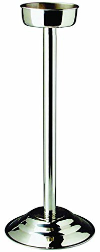APS 36068 Ständer für Wein/Sekt Schale mit schweren Fuß, Hochglanzpolierter Edelstahl, Ø 15/28 x 68 cm