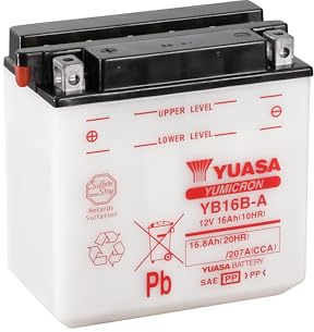 YUASA BATTERY YB16B-A open without acid