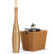 Leewadee Jarrón Grande De Suelo – Jarrón Alto De Madera De Mango para Ramas Decorativas, 90 cm, Dorado