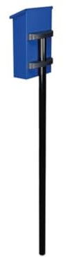 Perel Briefkastenständer, verzinkter Stahl, inkl. Befestigungsmaterial, Schwarz, Höhe 150 cm