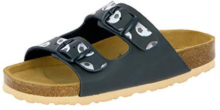 Lico Herren Bioline Kids Pantoletten, Schwarz Weiß, 36 EU