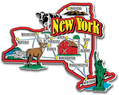 New York State Jumbo Map Magnet by Classic Magnets