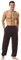 Hoerev Super Soft Modal Spandex Harem Yoga Pilates Schlauch，Kaffee，L