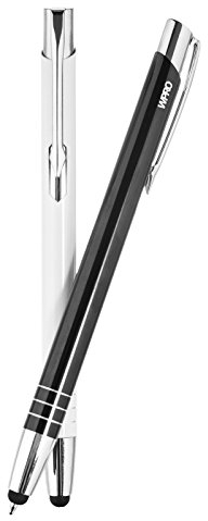 WPRO Toccara | 2-er Set | Kugelschreiber & Eingabe-Stift 2in1 | Smartphone & Tablet | dünne 3D Touch-Screen Stylus-Pen Spitze | Touchpen | Mix