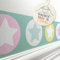 lovely label Bordüre selbstklebend Sterne BUNT - Wandbordüre Kinderzimmer Babyzimmer mit Sternen - Wandtattoo Schlafzimmer Mädchen & Junge – Wanddeko Baby Kinder