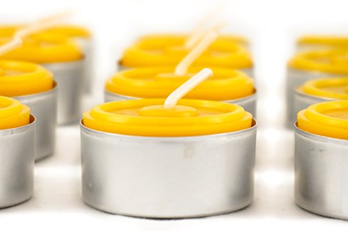 20 Naturra 100% Bienenwachs Teelichter in Handarbeit gegossen - Bienenwachs direkt vom Imker