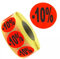 1.000 Aktionsetiketten/Rabattetiketten mit Aufdruck -10% | leuchtrot permanent 32mm | 1 Rolle