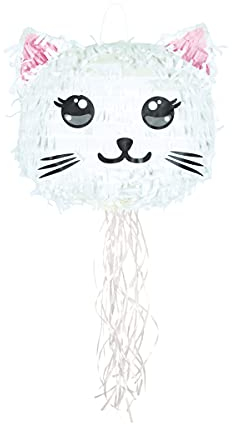 Kawaii-Katze als Piñata-Partyspiel für Kinder - Grau, Weiss