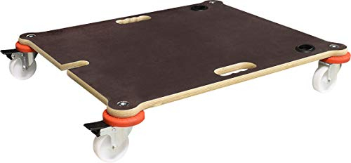 WAGNER Transporthilfe/Stapelwagen MM 1376 I 70 x 60 x 12,5 cm - Tragkraft 200 kg - für Stapelstühle in der Gastronomie I Tragegriffe I platzsparend, rutschfest, wandschonend&feststellbar - 20137601