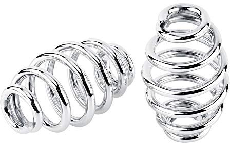 2 piezas de resorte de sillín de fijación de muelles de montaje de asiento de acero de 3 ajustable para motocicletas (plata)