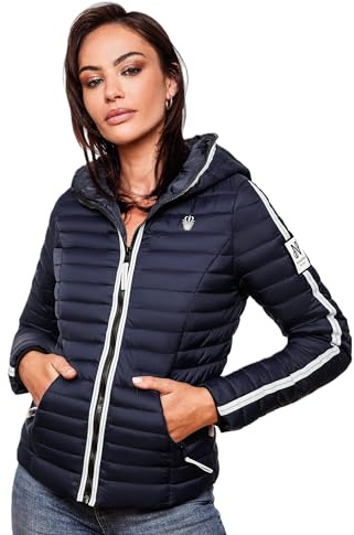 Navahoo Damen Jacke Steppjacke Übergangsjacke gesteppt Herbst Kapuze B811