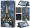 Hülle für iPhone 7 / 8 / SE 2020 Handyhülle Motiv 394 Eifelturm Paris Frankreich bei Nacht Blau Gelb Premium aus Kunstleder Beidseitig bedruckt HandyCover Handyhülle für iPhone 7 / 8 / SE 2020 Hülle