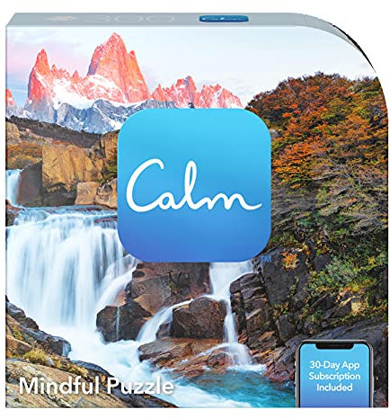 Spin Master Games 300-Piece Calm Puzzle for Relaxation, Stress Relief, and Mood Elevation, for Adults and Kids Ages 8 and u