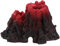 Aquarium Vulkan Dekor 3D Aquarium Vulkanstein Harz Landschaft Aquarium Luft Stein Aquarium Schmuck für Aquarium Luftpumpe Nicht Enthalten (Rot)