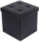 SONGMICS Storage Ottoman, Footstool, Holds up to 300 kg, Synthetic Leather, Upholstered Storage Stool, Black LSF030B05