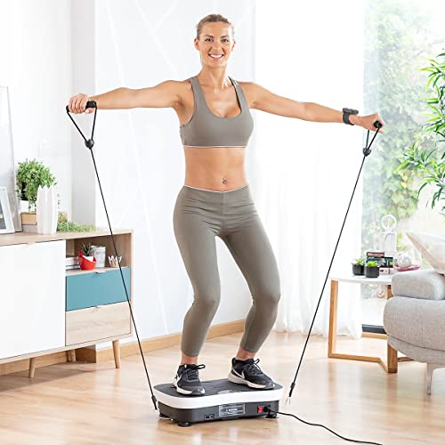InnovaGoods® Plateforme vibrante d'entraînement avec Accessoires et Guide d'exercices Vybeform, tonifie Les Muscles et améliore la Circulation, Design Compact et léger, idéal pour la Salle de Sport.
