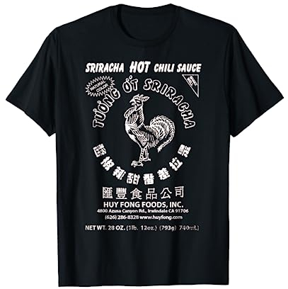 Divertido Sriracha picante Salsa de chile caliente Amante de la comida Camiseta