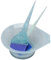 3-teiliges Haar Farbe Kit, Haarfarbe Werkzeug Set mit Doppelseitige Bürste, Kamm und Färbeschale für DIY Haarfärbemittel Zuhause Salon Friseur Tönung Zubehör(Blau)