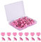KINBOM 100 Stück Stecknadeln, 12mm Kunststoff Stecknadeln Rosa Stecknadeln mit Edelstahlspitze Herz Stecknadeln Dekorative Reißnägel für Korktafel Pinnwand Wanddekoration
