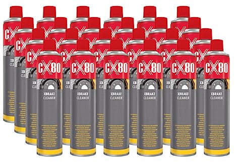 CX80 | XBrake Cleaner – Bremsenreiniger für schnelle und rückstandsfreie Reinigung, entfernt Öl, Fett, Bremsstaub und Schmutz, ohne chlorierte Lösungsmittel | 500 ml