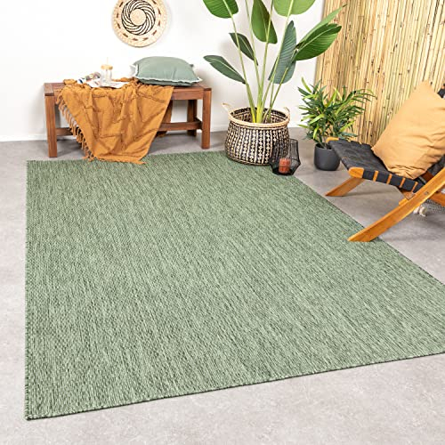 FRAAI | Home & Living In- & Outdoor Teppich - Costa Grün - Wetterfest - Polypropylen - Flachgewebe - Balkon, Garten/Terrasse - Terrasse - Rug