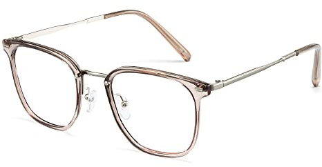 Cyxus Deko Brille Damen Herren Ohne Stärke mit Blaulichtfilter Mode Stil für PC TV Tablet(8130 Hellbraun)