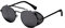 FORKIS Polarisierte Sonnenbrille, polarisierte Steampunk, runde Sonnenbrille, Herren, Retro-Sonnenbrille für Damen, Vintage-Stil, Schwarzgrau, Barcur