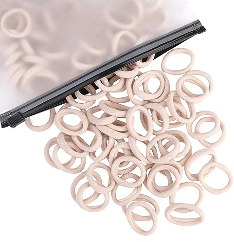 Zingso Baby Haargummi, 100 Stück Mini Weiche Nylon Haarschleifen Haarbänder für Mädchen Kinder, Zopfgummis Hair Ties Kleine Haargummis für Klein Mädchen, Reichliche Farbwahl