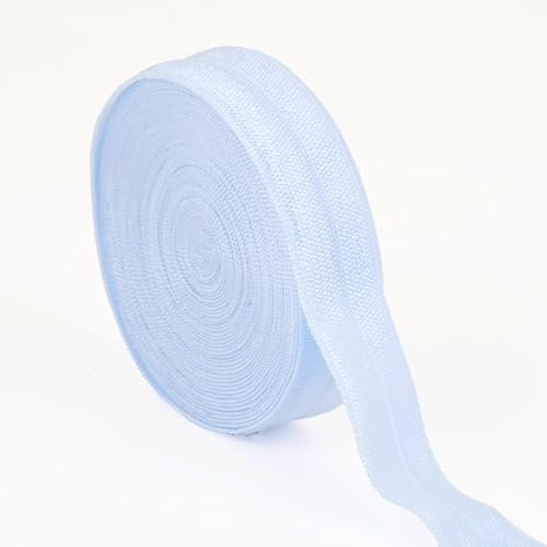 SHELVER Elastisches Schrägband, 15 mm, 5 m, Babyblau