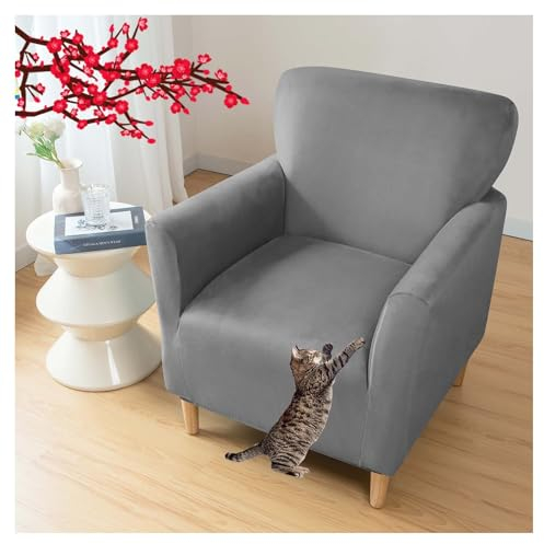AQIGR Sesselbezug Stretch Sesselhusse, Sofaüberzug Clubsessel Sessel Bezug Cocktailsessel Armchair Sesselhussen mit Armlehne Hussen für Sessel für Eine Einfache Reinigung (Color : B1)