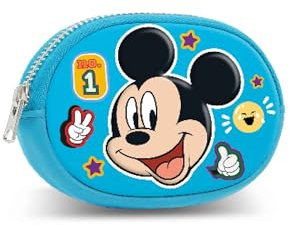 Disney Mickey Mouse Blissy-Porte-Monnaie Pill, Bleu, 12 x 8,5 cm