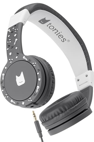 Tonies Foldable Wired Headphones for Kids - Gray