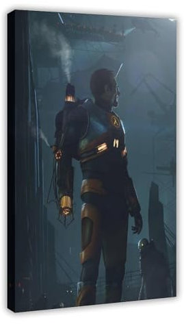 AAVEDA Leinwandposter Spiel Half Life 2, Schlafzimmer-Dekor, Sportlandschaft, Büro, Raumdekoration, Geschenk, Rahmen-Stil, 50 x 75 cm