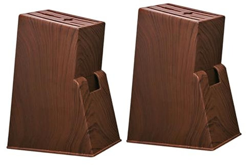 MILISTEN 2 Piezas sujetador de cuchillo almacenamiento de cocina bloque de carnicero de encimera estantes de almacenamiento estante de almacenamiento bloque porta cuchillos
