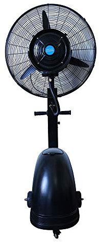 Pealihuy Ventilador Oscilante Ventilador Oscilante De Nebulización Ventilador De Pulverización Industrial De Humidificación Y Enfriamiento De Alta Potencia para Exteriores De 26 Pulgadas, Adecuado pa