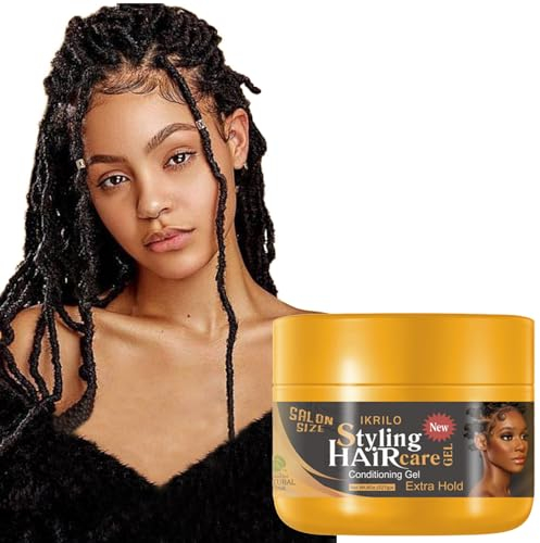 Joyeee Locken Styling Gel, 227ml Curl Hair Braiding Gel, Lockengel Haargel für Lockiges und Krauses Haar, Afro Hair Product Locken Produkte für Braid Frizz Edges, Flechten Zwirnen Glatte Kanten