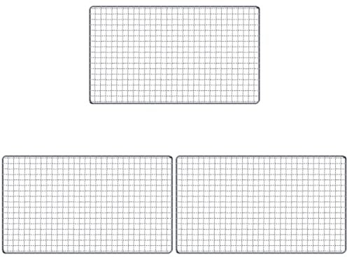 Outdoor Grill Outdoor Grill Barbeque Grill of 3 Stainless Steel BBQ Barbecue Grill mesh BBQ Grill net Square Barbecue mesh Grill Mats Barbecue Grill Grates Yakitori Grill Yakitori Grill (Color : Stee/