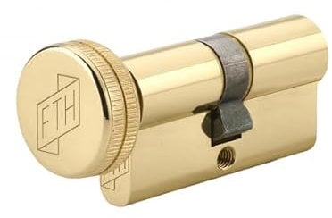 FTH - Cylindre de serrure à bouton 5G, 30Bx30mm, cylindre et clés en laiton, protection contre l'arrachement, 3 clés crantées